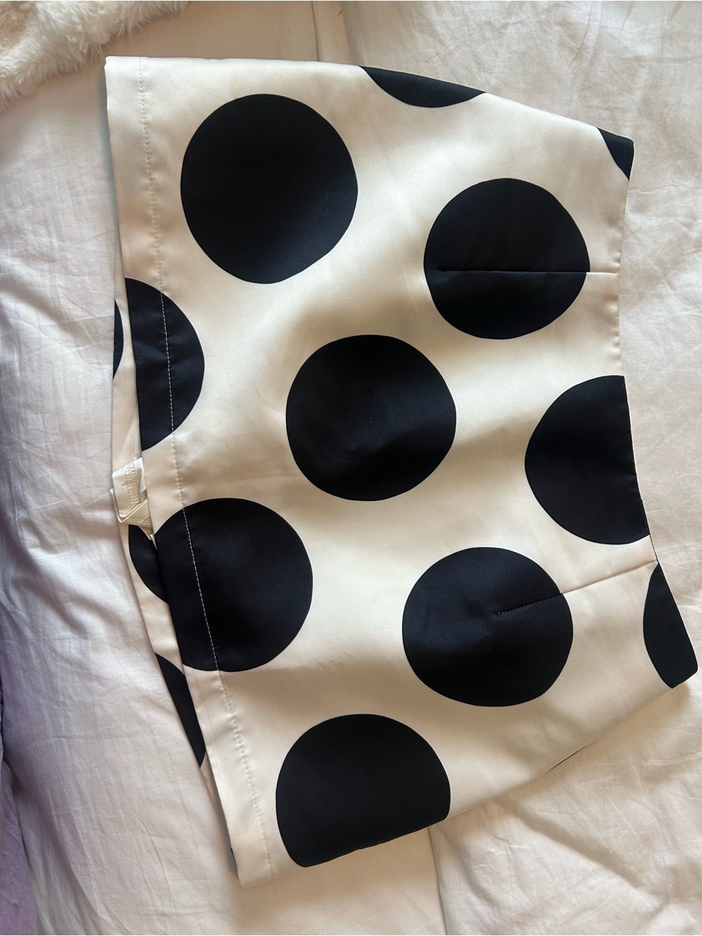Cider Black & White Polka Dot Mini Skirt